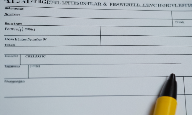 Una forma legal simplificada que se llena en una pantalla de computadora.