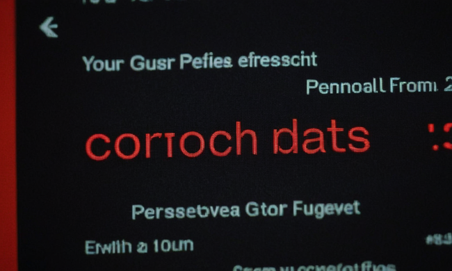 Una forma digital para corregir errores de datos personales en una pantalla de computadora con un Corrige tus errores ahora! botón.